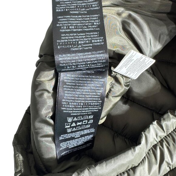 Guess Green Full Zip Hooded Light Puffer Vest Women Pockets 90s Atheleisure - Picture 6 of 9